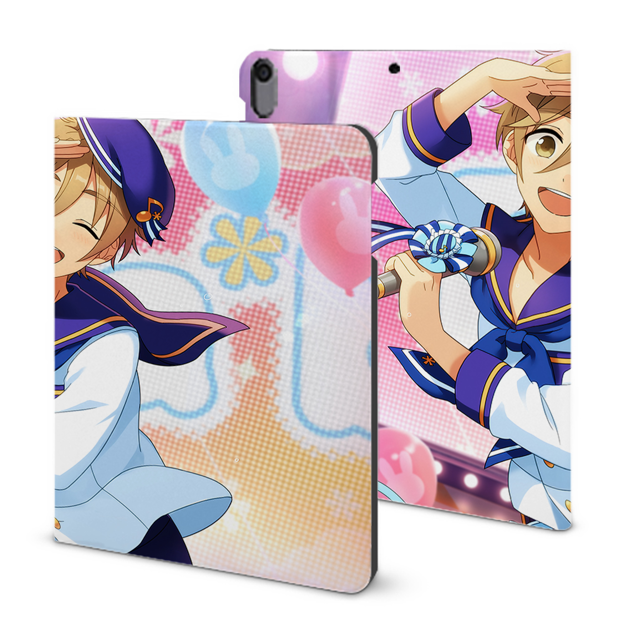 （画像用） あんさんぶるスターズ! Ensemble Stars IPad ケース ブック型 PUレザー TPU 耐衝撃 軽量 薄型 ペン収納なし 全面保護 IPad 各モデル対応